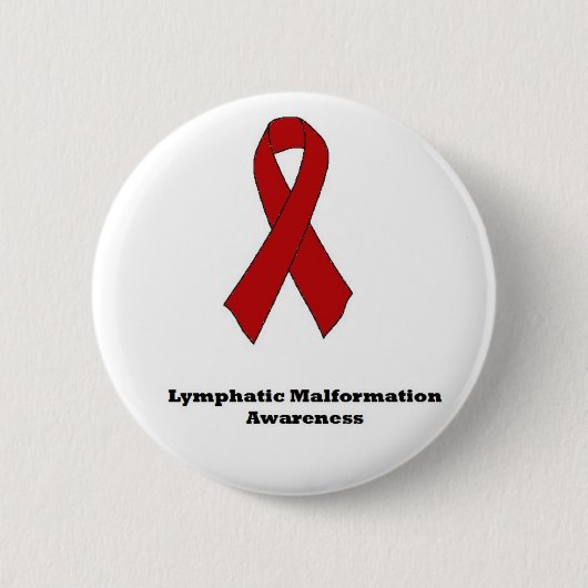Badge Rond 5 Cm Bouton lymphatique de conscience de malformation (Devant)