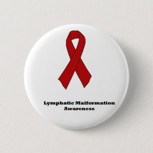 Badge Rond 5 Cm Bouton lymphatique de conscience de malformation