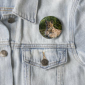 Badge Rond 5 Cm Bouton - lynx (En situation)