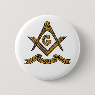Badge Rond 5 Cm Bouton maçonnique d'emblème de charité d'espoir
