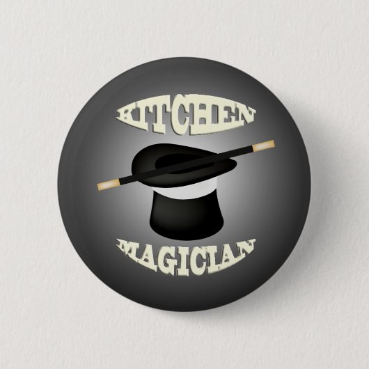 Badge Rond 5 Cm Bouton Magicien de cuisine amusant (Devant)