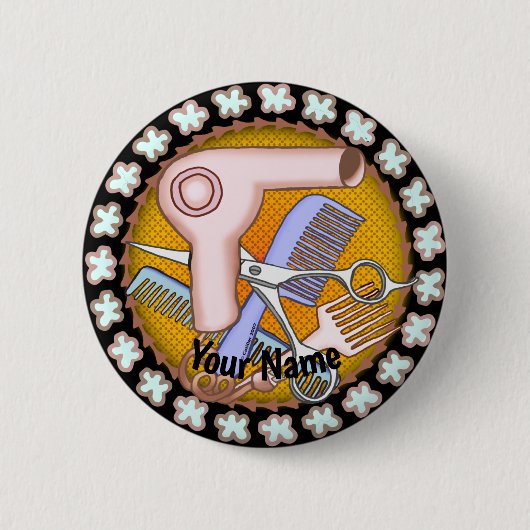 Badge Rond 5 Cm Bouton Magie Salon de beauté (Devant)