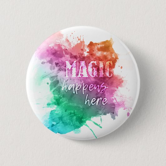 Badge Rond 5 Cm Bouton "magique" (Devant)