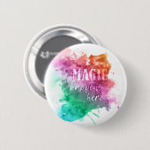 Badge Rond 5 Cm Bouton "magique" (Devant & derrière)