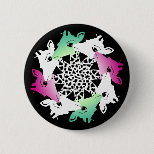Badge Rond 5 Cm bouton magnétique du cercle des girafes
