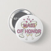 Badge Rond 5 Cm Bouton : Maid of Honor (Devant & derrière)