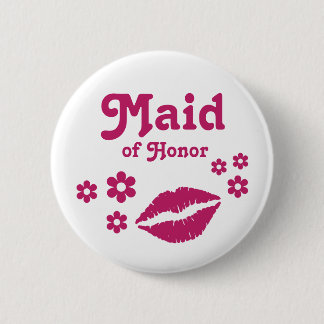 Badge Rond 5 Cm Bouton "Maid of Honor" - boutons de bachelorette p