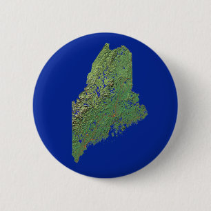 Badge Rond 5 Cm Bouton Maine Map