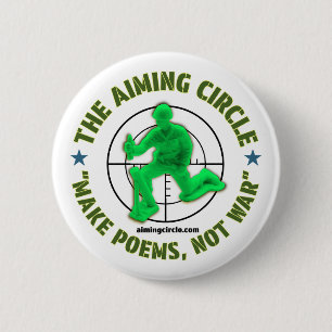 Badge Rond 5 Cm Bouton "Make Poems, not War"