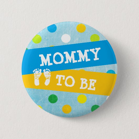 Badge Rond 5 Cm Bouton Maman à être Baby shower (Devant)