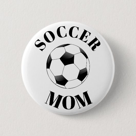 Badge Rond 5 Cm Bouton Maman de football (Devant)