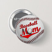 Badge Rond 5 Cm Bouton Maman du baseball (Devant & derrière)