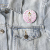 Badge Rond 5 Cm Bouton Maman to Be Baby shower (En situation)