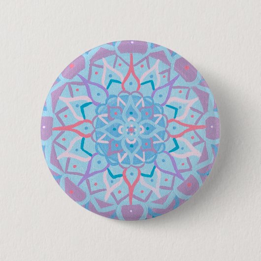 Badge Rond 5 Cm Bouton Mandala (Devant)