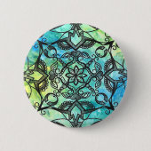 Badge Rond 5 Cm Bouton Mandala Abstrait (Devant)