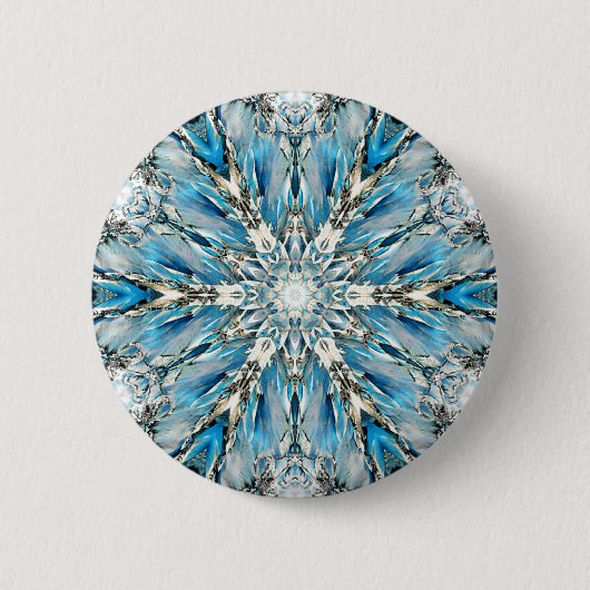 Badge Rond 5 Cm Bouton Mandala du glacier Mendenhall (Devant)