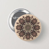 Badge Rond 5 Cm bouton mandala fleur (Devant & derrière)