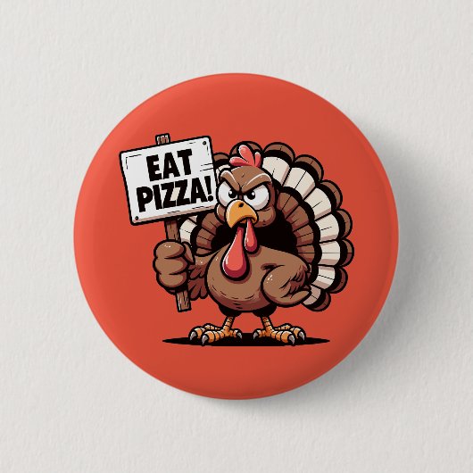 Badge Rond 5 Cm Bouton Manger Pizza Turkey (Devant)