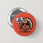 Badge Rond 5 Cm Bouton Manger Pizza Turkey (Devant & derrière)