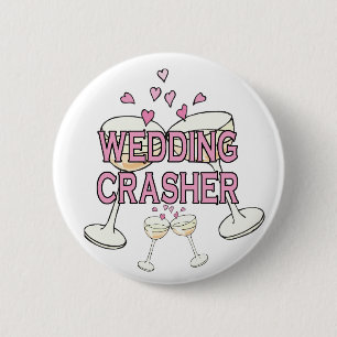 Badge Rond 5 Cm Bouton : Mariage Crasher