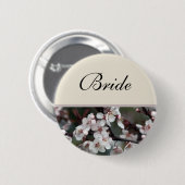 Badge Rond 5 Cm bouton mariage de fleurs de prune (Devant & derrière)