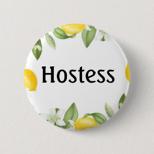 Badge Rond 5 Cm Bouton Mariage de la douche nuptiale Lemons