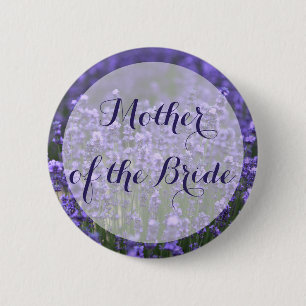 Badge Rond 5 Cm Bouton Mariage Mère de la mariée pourpre lavande