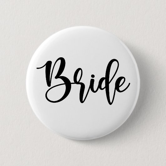 Badge Rond 5 Cm Bouton Mariée (Devant)
