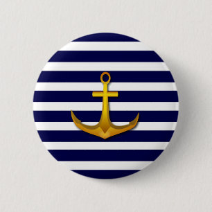 Badge Rond 5 Cm Bouton marin nautique