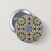 Badge Rond 5 Cm Bouton marocain de mosaïque (Devant & derrière)