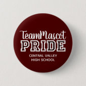 Badge Rond 5 Cm Bouton Maroon School Pride Mascot Name (Devant)