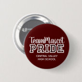 Badge Rond 5 Cm Bouton Maroon School Pride Mascot Name (Devant & derrière)