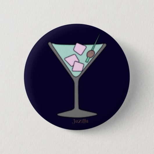 Badge Rond 5 Cm Bouton Martini Quick Sky (Devant)