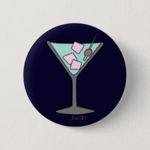 Badge Rond 5 Cm Bouton Martini Quick Sky