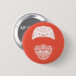Badge Rond 5 Cm bouton masqué cachemire