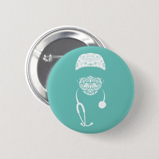Badge Rond 5 Cm bouton masque cachley (Devant & derrière)
