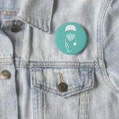 Badge Rond 5 Cm bouton masque cachley (En situation)