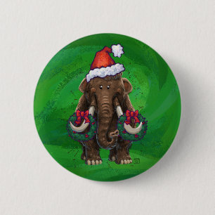 Badge Rond 5 Cm Bouton Mastodon de vacances mignon