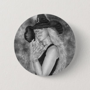 Badge Rond 5 Cm Bouton mauvais de sorcière