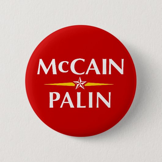 Badge Rond 5 Cm Bouton Mccain Palin (Devant)