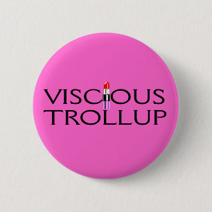 Badge Rond 5 Cm Bouton méchant de Trollup