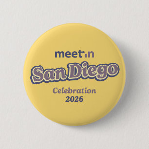 Badge Rond 5 Cm Bouton Meet-in San Diego 2026 - fond clair
