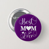 Badge Rond 5 Cm Bouton Meilleure maman jamais (Devant & derrière)