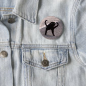 Badge Rond 5 Cm Bouton Mème de chat maudit (En situation)