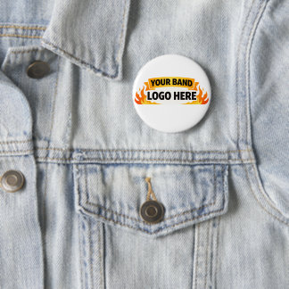 Badge Rond 5 Cm 🎵 Bouton Merch de Groupe | Logo de Groupe Personn