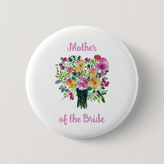 Badge Rond 5 Cm Bouton Mère de la mariée (Devant)