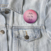 Badge Rond 5 Cm Bouton Mère de mariée en noir (En situation)