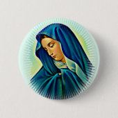 Badge Rond 5 Cm Bouton Mère Mary (Devant)