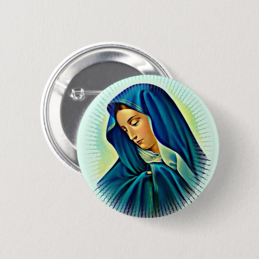 Badge Rond 5 Cm Bouton Mère Mary (Devant & derrière)