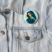 Badge Rond 5 Cm Bouton Mère Mary (En situation)